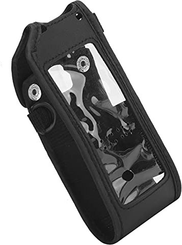 ASHATA Portable Walkie Talkie Leather Case, Protective Bag for Anytone AT-D878UV Two Way Radio, with Lanyard, PU Leather Soft Cover