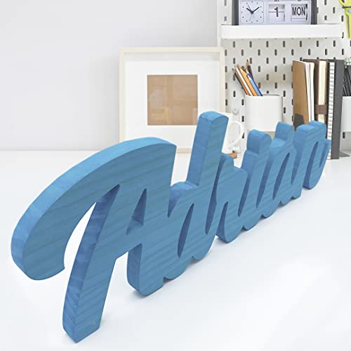 Wood Expression - Lettere decorative per nomi in legno massello naturale, per la decorazione della casa o della camera, per eventi, matrimonio, Comunione (nome da 4 lettere)