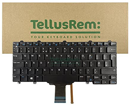 TellusRem UK Backlit Laptop Keyboard Replacement for Dell Latitude E7250, E5250, E5270