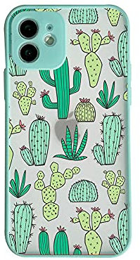 GGOIl Personalisierte Mode Kaktus Blume Handy Klarsichthülle für iPhone 7 8 Plus X Xs Max Xr 11 12 Mini Pro Max TPU Cover 2021,A1,Für iPhone 11 Pro