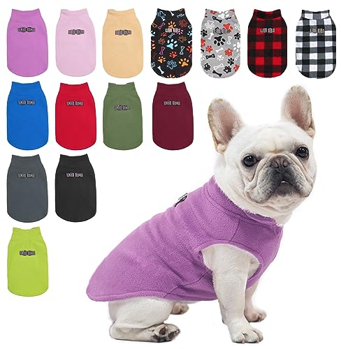 BEAUTYZOO Hundepullover Fleece Weste Hund Kleidung Winter Warme Hundeweste für Kleine Hunde Weicher Fleece Hundejacke mit D-Ring Pullover für Mittel Großen Hund, Weihnachtspullover