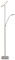 Lindby LED Stehlampe, Deckenfluter dimmbar, verstellbarer Lesearm, Standleuchte Metall Glas, Standlampe Wohnzimmerlampe, Leselampe, LED-Deckenfluter