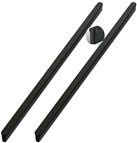 2 Stück Möbelgriffe Aluminiumlegierung Schrankgriffe langer Türgriff Profilgriff SchubladenKnöpfe Zugknöpfe für Schlafzimmer Küche Kleiderschrank Relinggriffe (Hole distance 960mm,schwarz)