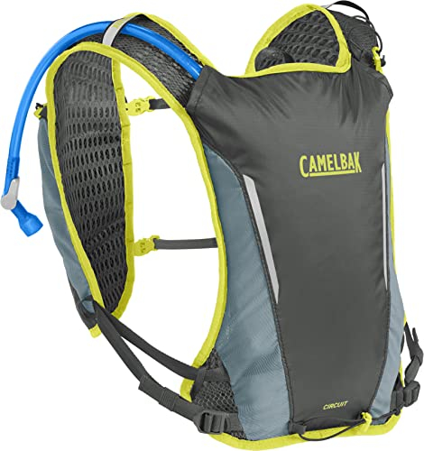 CAMELBAK Gilet Circuit da Donna da 5 L con Sacca idrica da 1,5 L, Bottiglia d'Acqua Unisex Adulto, Grafite/Limeade, 5L