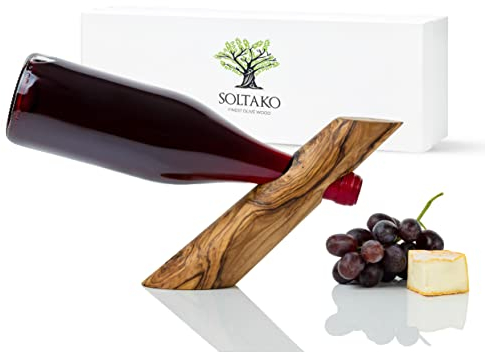SOLTAKO Olivenholz Weinflaschenhalter Primitivo