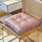 ZIBENE Galette De Chaise Carré à Scratch, Coussins De Chaises Exterieures 40x40, Doux Respirant Velours De Cristal Coussins De Chaise D'IntéRieur Carré Lavable, Super éPais Moelleux Rose