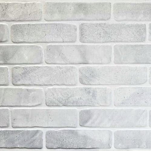 Deccart - 3D Wandpaneele Deckenplatten Deckenverkleidung Paneele PVC Wandverkleidung Wall Deko Panel Wand Panels Wandplatten Küche, Schlafzimmer, Wohnzimmer Küchenrückwand | Old Brick Grey | 10 Stück