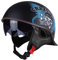 EBAYIN Casque Bol Casque Moto Demi Coque Vintage Harley Moto éLectrique Scooter Homme Et Femme Casque Demi Jet Dot ECE Homologué Cruiser Chopper Crash Helmet,C-M=(57~58cm)