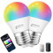 Aigostar Bombilla Inteligente, Wifi G45 E27 6.5W, Bombilla Led RGBCW Compatible con Alexa/Google Home, No se Requiere Concentrador. Control Remoto,Control De Voz, 2 Unidades.