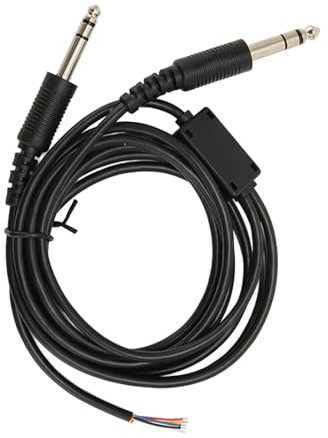 Cavo per Cuffie per Aviazione Spina Doppia GA per David Clark AVCOMM Pilot, Cavo di Ricambio per Cuffie per Pilota per Aviazione Spina per Microfono da 3/16 Pollici PJ‑068 e