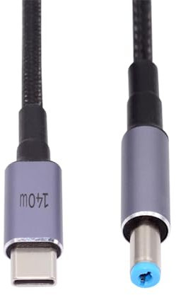 Cablecc Entrada USB-C tipo C a CC 20 V 5,5 x 2,1 mm potencia de salida 100 W 135 W 140 W 65 W PD cable de carga para laptop