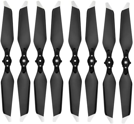 Tosiicop 4 Paar Mavic Pro/Mavic Pro Platinum Propeller Ersatz Propellerblätter Low Noise Quick-Release 8331F Flügel für DJI Mavic Pro/Mavic Pro Platinum Drohnen Zubehör Silberne Spitzen