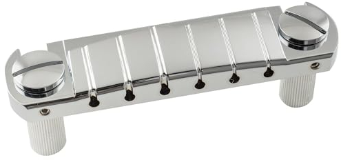 Musiclily Ultra 52mm Aluminium Intonierbar Wraparound Steg Bridge für E-Gitarre, Chrom