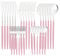 Eyccier 30PCS Silverware Set Tableware Set Flatware Set Cutlery Utensil Set Stainless Steel Flatware Tableware Cutlery Utensil Set for Kitchen Pink