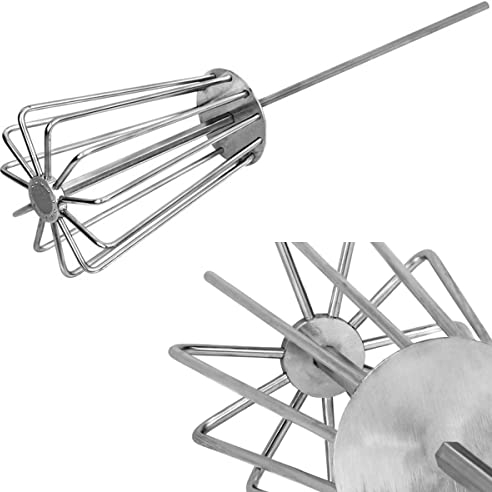 Delphin Edelstahl Groundbait Mixer Boiliemixer Futterquirl Eckenputzer Ø11cm