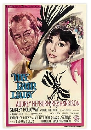 ZOLULA Filmposter My Fair Lady, Leinwand-Poster, Wandkunst, Dekor, Bild, Gemälde für Wohnzimmer, Schlafzimmer, Dekoration, ungerahmt, 40 x 60 cm