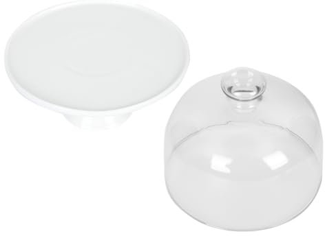 LIFKOME 1 Satz Kuchenform Aus Keramik Mini- Hohes Fußtablett Dessertständer Kuchenform Umkreisen Kuchenblech Runde Servierplatte Dessertschalen Hütte Lebensmittel Glas Weiß Schmücken