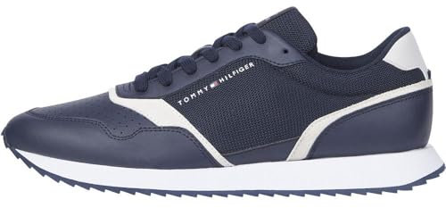 Tommy Hilfiger Runner Sneaker Hombre Seasonal Mix Low Top, Azul (Desert Sky), 40 EU