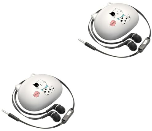 Angoily 2pezzi Auricolari In-ear Wired Con Microfono Design Elegante e Leggero Compatibili Con e Controllo Volume e Chiamate Perfetti Per Musica e Video