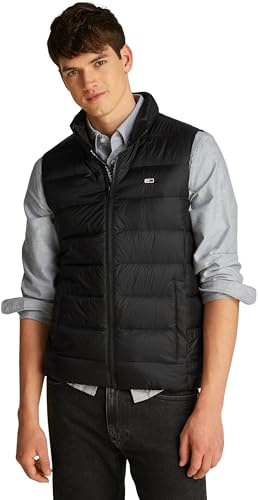 Tommy Jeans Herren Weste Down Leicht, Schwarz (Black), 3XL