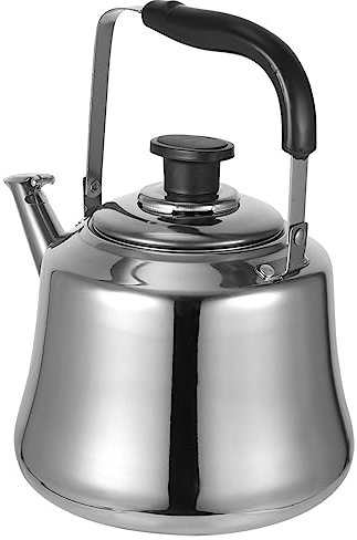 MAGICLULU 1 Pc tetera zumbando tetera hervida a gas taza de café caliente tetera que suena pava cocina whistle silber hervidor de agua que estufa de gas tetera Acero inoxidable Silver