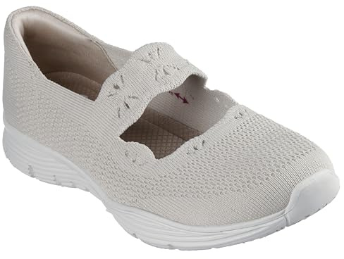 Skechers Seager Cute N' Coy Textile Women's Natural Trainers - UK 8