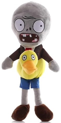 iFii 30cm Beach Zombie Plush, Cute PVZ Zombie Stuffed Animal Beach Bikini Cosplay Zombie Toy Plants Vs Zombies Plush Dolphin/Turtle/Surfing Zombie Soft Doll for Fans (Duck zombie)