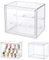 Dasellfa Vitrine Schaukasten Box Acryl Vitrine, Sammlervitrine mit Tür, Für Minifiguren, Figuren Vitrine Kleine, Action Figuren Spielzeug, Modellautos, Sammelfiguren (27*18*22CM)