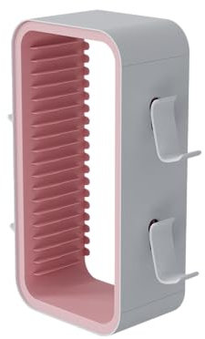 Redlution Game Storage Tower for PS5/PS4/Xbox One/Xbox 360/Xbox Series X/S/Switch Game Cases Blu-Ray Disks Organizer, Stores 18 Game, with 4 Controller Holders, rose, Spielaufbewahrung