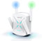 WiFi Extender Booster, 1800Mbps WiFi Booster WiFi 6 Dual Band 2.4G&5G WiFi Booster Range Extender with Gigabit Ethernet Port, WPS, 4 Antennas, WiFi Extender Support Repeater/AP/Router Modes, UK Plug