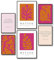 ARTLAND Poster Set 6tlg. 4xDIN A4 / 2xDIN A3 OHNE RAHMEN Matisse Art Collage Pink Orange