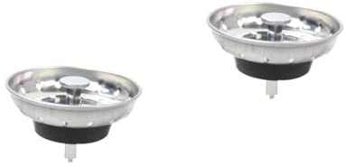 Hemobllo 2piezas Colador De Fregadero De Agua Tapón para Lavabo Filtro para Cocina Accesorios Prácticos De Inoxidable para Drenaje y Evitar Residuos