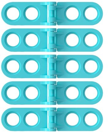TTETTZ 5X Wellpappe Verbinder, Verbindungsscharniere Basteln Scharniere Karton für Bastelarbeiten und DIY-Kartonprojekte (13 cm, PP-Material)