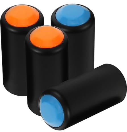 FUNOMOCYA 4pcs Wireless Microphone Tail Caps Compatible with Shure Mics Secure Screw Battery Cover Orange and Reusable Protective Covers for Cordless Mic Accessories