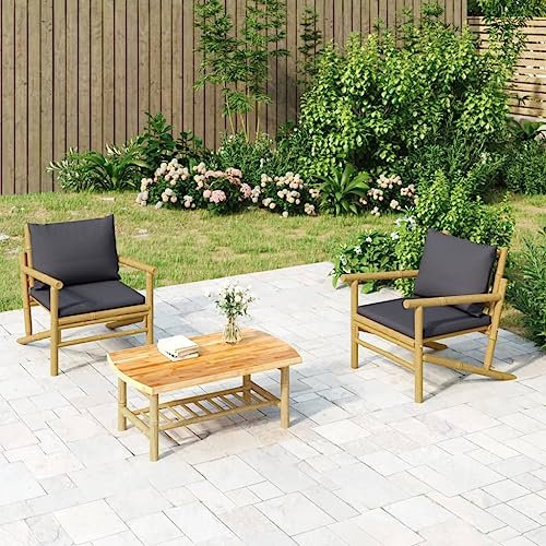 QZZCED Table basse de jardin pour balcon 90 x 55 x 37 cm Bambou