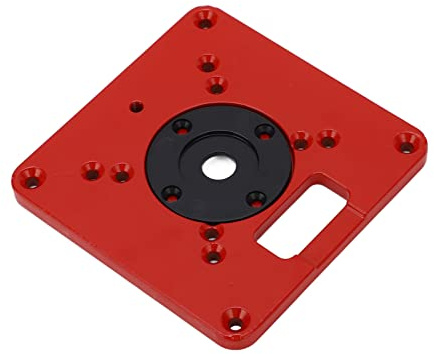 Jelquix Universal Aluminum Router Table Insert Plate for Woodworking Clamping Safety Efficiency, Red (Router Table Insert Plate, Woodworking, Aluminum) for Benches