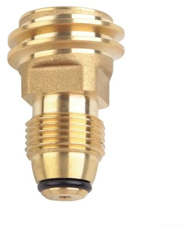 Messing-Tankadapter Umwandlungsanschluss für BBQ Gasgrill Campingkocher Heizung, sichere luftdichte Nachfüllverschraubung, Outdoor-Kochzubehör