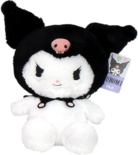 play by play Peluche compatibile con Kuromi, 30 cm, Bianco e Nero, Super Morbido e Fluffy, Hello Kitty