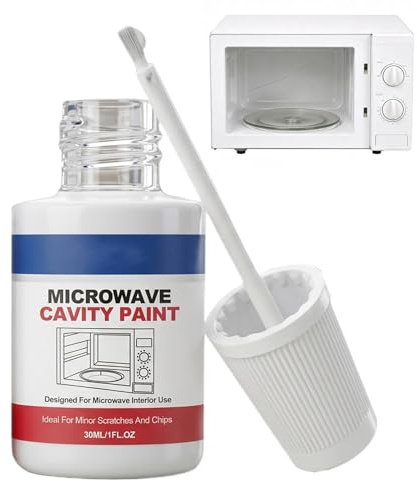 Peinture Pour Micro-ondes, Retouche De Réparation D'appareils 30 Ml, Peinture Résistante À La Chaleur Pour Appareils Électroménagers – Revêtement Micro-ondes Brillant | Pour La Cuisine Commerciale