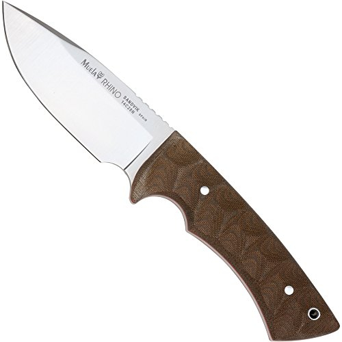 Muela Unisex – Erwachsene Rhino 10SVG Micarta Messer, Silber, one Size