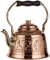 DEMMEX Heavy Gauge 1mm Thick Engraved Solid Copper Tea Pot Kettle Stovetop Teapot, Handmade (1.6-Quarts - Engraved)