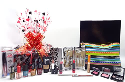 Rimmel London Beauty Gift Box Hamper, Beauty Bundle Collection Gift Free Manicure Tool Set,Free Make Up Bag