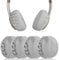 GEEKRIA 2 paia di protezioni per auricolari in tessuto flessibile, elasticizzabili e lavabili, adatte per cuffie Beats Solo3, Solo2.0, Sony WH-XB700 (grigio)