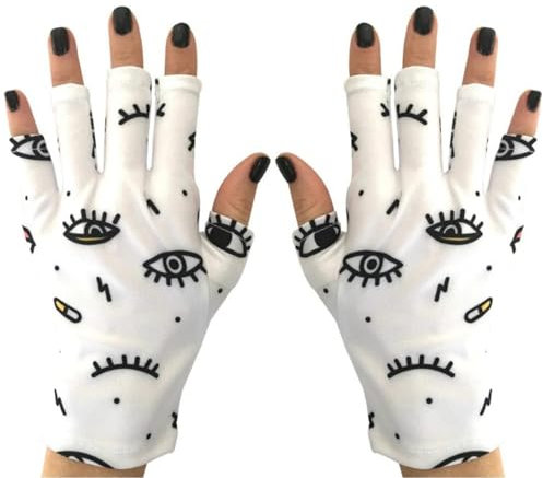 ManiGlovz - Guantes de uñas protectores de luz UV UPF 50+ originales | Guantes de manicura de gel y guantes antiUV sin dedos para mujer | Se pueden utilizar como guantes de protección solar para