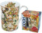 Carmani - Taza clásica decorada con Vincent Van Gogh 'Rosas rosadas en un jarrón' 350ml