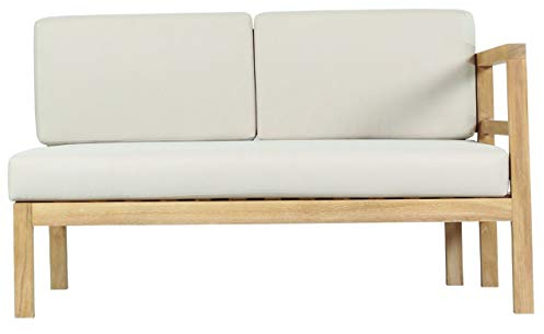 Outdoor Ecksofa Pusiano Gartensofa rechts aus Teakholz