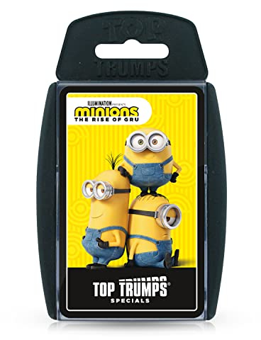 Top Trumps Minions The Rise of Gru Specials Kartenspiel, spielen Sie mit Otto, Phil, Stuart, jungen Gru und dem Bösartigen 6, Lernkartenspiel für 2 plus Spieler ist ein tolles Geschenk für Kinder ab 6
