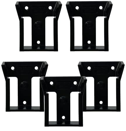 StealthMounts Battery Mounts for Milwaukee M18 | Cordless Battery Holders for Milwaukee 18v Power Tools | 5 Pack | Black Battery Organisers for Milwaukee