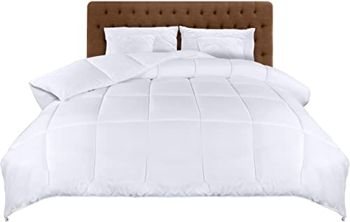 Utopia Bedding Bettdecke 220 x 260 cm, Ganzjahres-Bettdecke, Leichte Bettdecke mit Polyesterfüllung, Mikrofaser Schlafdecke (Weiß)