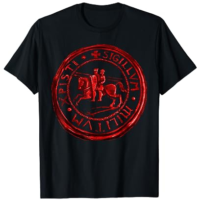 Tempelritter Ring Siegel Soldaten Christi Kreuzritter Schwert T-Shirt